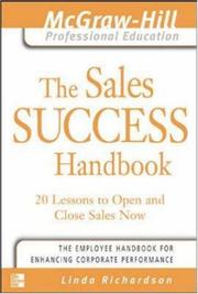 Cover of The sales success handbook by Linda Richardson