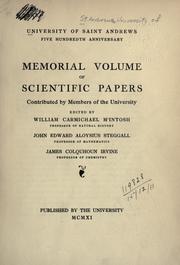 Front cover of University of Saint Andrews five hundredth anniversary by St. Andrews, Scot. University