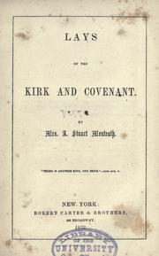 Front cover of Lays of the kirk and covenant by Menteath, A. Stuart Mrs.