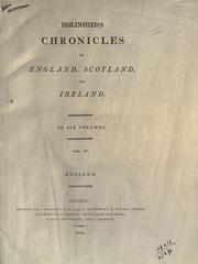 Front cover of Chronicles of England, Scotland and Ireland by Raphael Holinshed