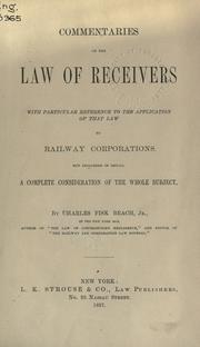 Front cover of Commentaries on the law of receivers by Charles Fisk Beach