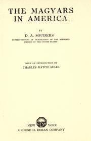 Front cover of The Magyars in America by D. A. Souders