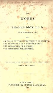 Front cover of The works of Thomas Dick by Thomas Dick