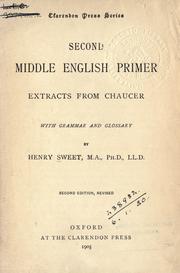 Cover of Second Middle English primer by Henry Sweet