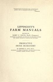 Cover of Productive swine husbandry by Day, George E.