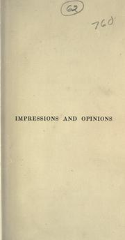 Cover of Impressions and opinions by George Moore