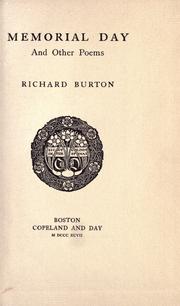 Cover of Memorial day by Richard Burton