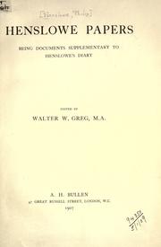 Front cover of Henslowe papers, being documents supplementary to Henslowe's Diary by Philip Henslowe