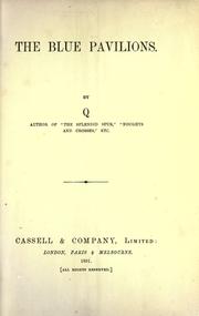 Front cover of The blue pavilions by Arthur Quiller-Couch