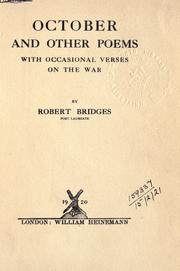 Front cover of October and other poems, with occasional verses on the war by Robert Seymour Bridges