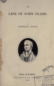 Front cover of The life of John Clare by Martin, Frederick