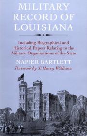 Front cover of Military record of Louisiana by Napier Bartlett