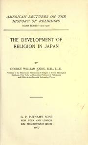 Front cover of The development of religion in Japan by George William Knox