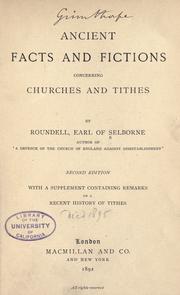 Front cover of Ancient facts and fictions concerning churches and tithes by Roundell Palmer