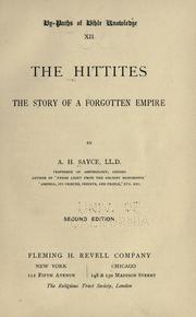 Front cover of The Hittites by Archibald Henry Sayce