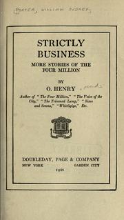 Front cover of Strictly business; more stories of the four million by O. Henry