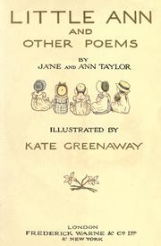 Front cover of Little Ann and other poems by Jane Taylor