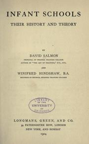 Cover of Infant schools by David Salmon