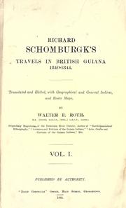 Front cover of Reisen in Britisch-Guiana in den Jahren 1840-1844. by Moritz Richard Schomburgk