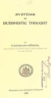 Front cover of Systems of Buddhistic thought by Sogen Yamakami