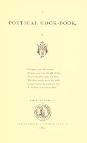 Front cover of A poetical cook-book by Maria J. Moss