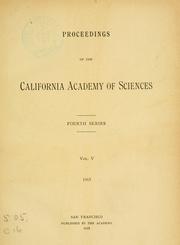 Cover of Proceedings of the California Academy of Sciences, 4th series by California Academy of Sciences.