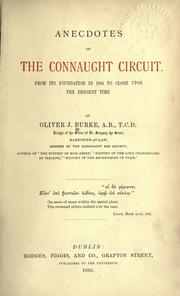 Front cover of Anecdotes of the Connaught circuit by Oliver Joseph Burke
