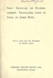 Cover of گُلِستان by Saʻdī.