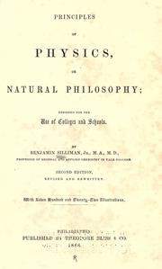 Front cover of Principles of physics, or, Natural philosophy by Silliman, Benjamin