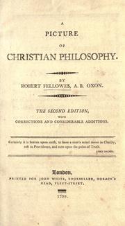 Front cover of A picture of Christian philosophy by Robert Fellowes