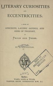 Front cover of Literary curiosities and eccentricities by William Alexander Clouston