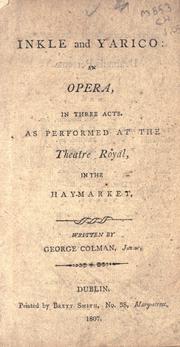Cover of Inkle and Yarico by Samuel Arnold