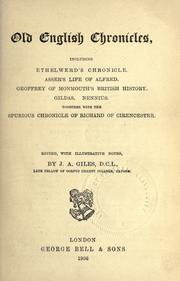 Cover of Six old English chronicles, of which two are now first translated from the monkish Latin originals by J. A. Giles