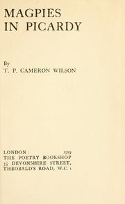 Front cover of Magpies in Picardy by Theodore Percival Cameron Wilson