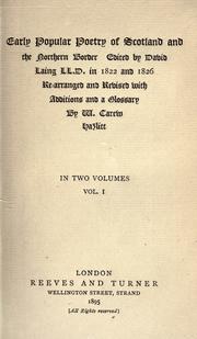 Front cover of Early popular poetry of Scotland and the northern border by David Laing