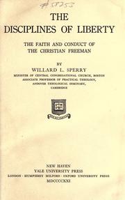 Cover of The disciplines of liberty by Willard Learoyd Sperry