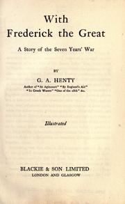 Front cover of With Frederick the Great by G. A. Henty