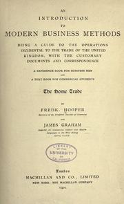 Cover of An introduction to modern business methods by Frederick Hooper