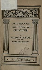 Cover of Psychology by McDougall, William
