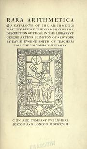 Cover of Rara arithmetica by David Eugene Smith