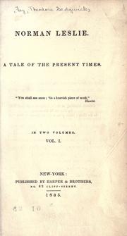 Front cover of Norman Leslie by Theodore S. Fay