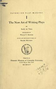 Front cover of The new art of writing plays by Lope de Vega