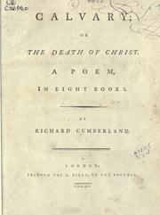 Cover of Calvary by Richard Cumberland