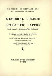 Front cover of University of Saint Andrews five hundredth anniversary by University of St. Andrews.