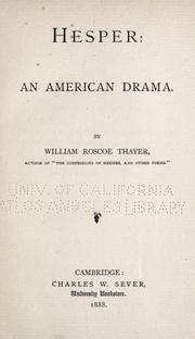 Cover of Hesper by William Roscoe Thayer