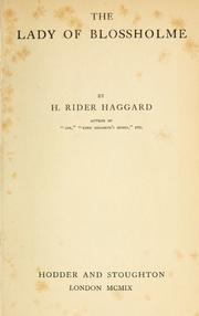 Front cover of The Lady of Blossholme by H. Rider Haggard