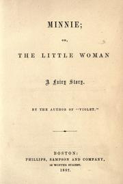 Front cover of Minnie, or, The little woman by C. S. Guild