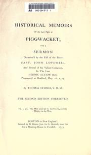 Front cover of Historical memoirs of the late fight at Piggwacket by Thomas Symmes