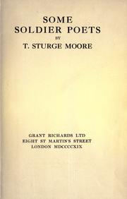 Cover of Some soldier poets by T. Sturge Moore
