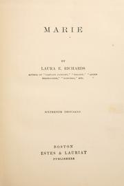 Front cover of Marie by Laura Elizabeth Howe Richards